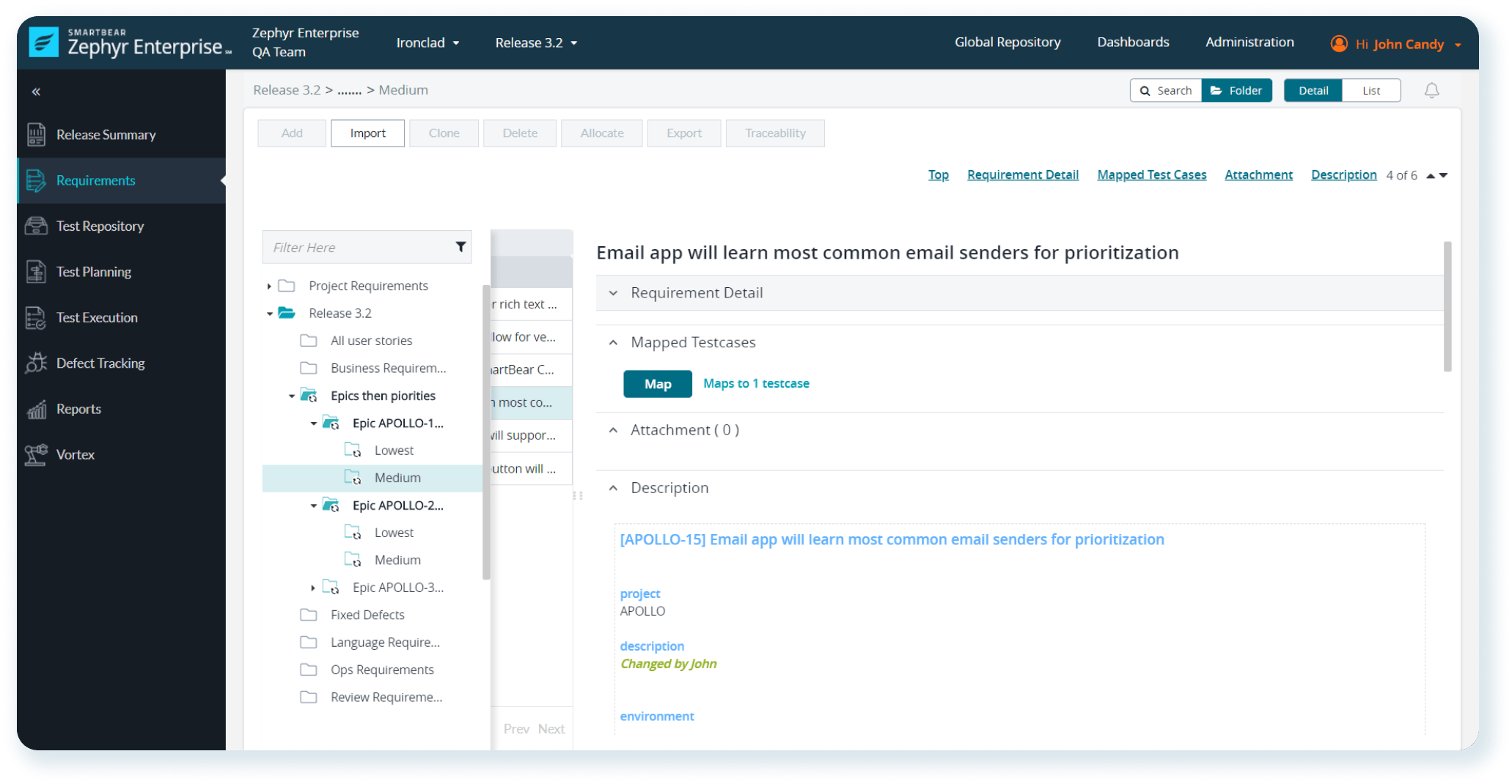 zephyr mapped test case