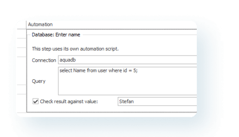 Manage Oracle database tests